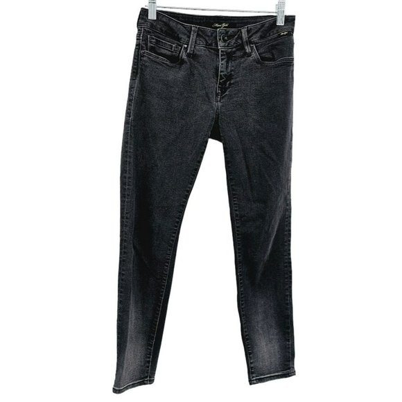 Mavi Gold Skinny Jeans 27 Faded Black Grey Cotton Stretch Classic Denim 5 Pocket - Picture 11 of 11